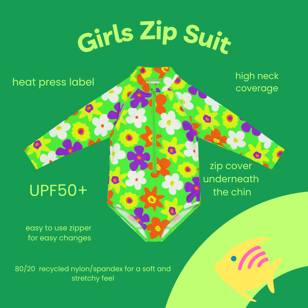 Girls Zipsuit + Towel